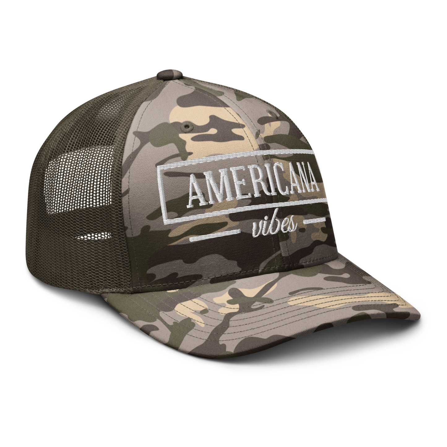 Americana Vibes Camouflage Trucker Hat