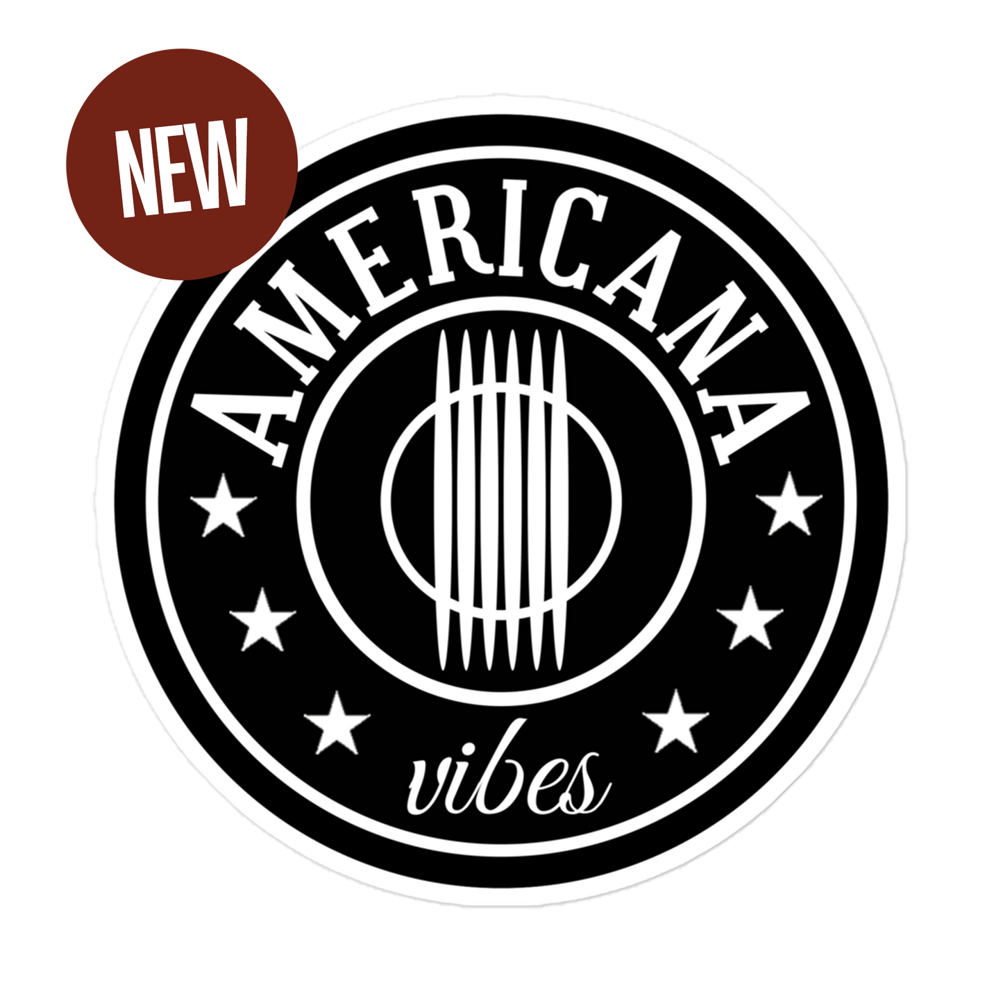Americana Vibes Black Sticker